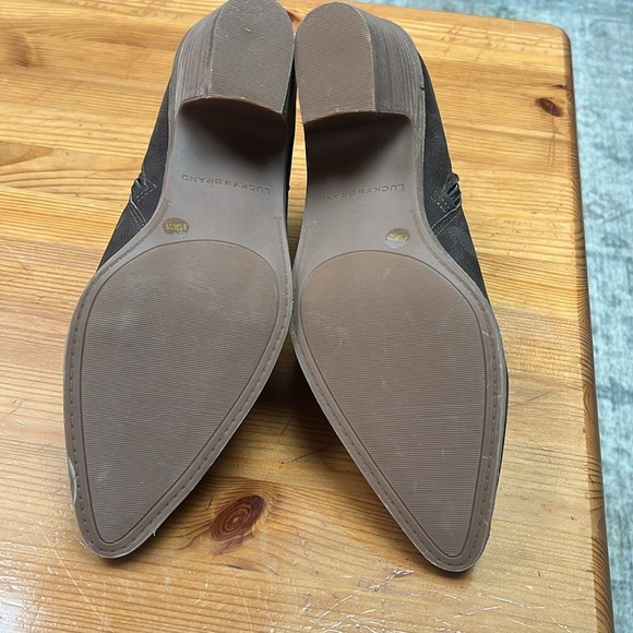 Lucky Brand Women’s Rita Strappy Buckle Wedge Sandals chocolate brown Size 8.5 - Picture 9 of 11